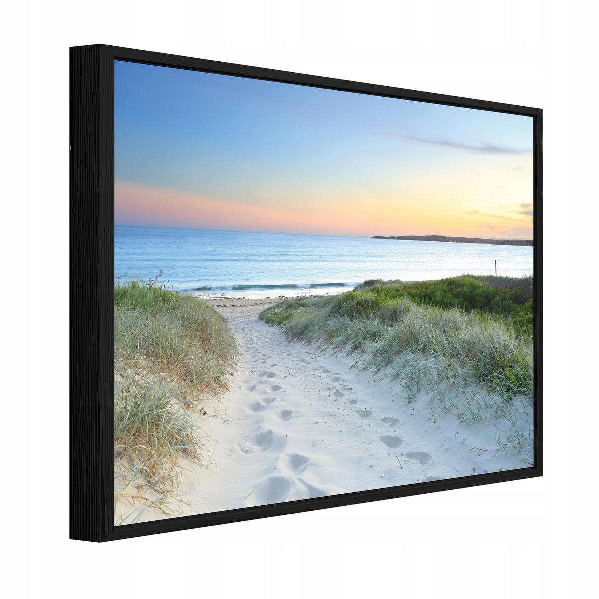 BILDER mit Rahmen Strand Meer Blau 60x40 cm - Multicolor, Holzwerkstoff (60/40cm) - Wallarena