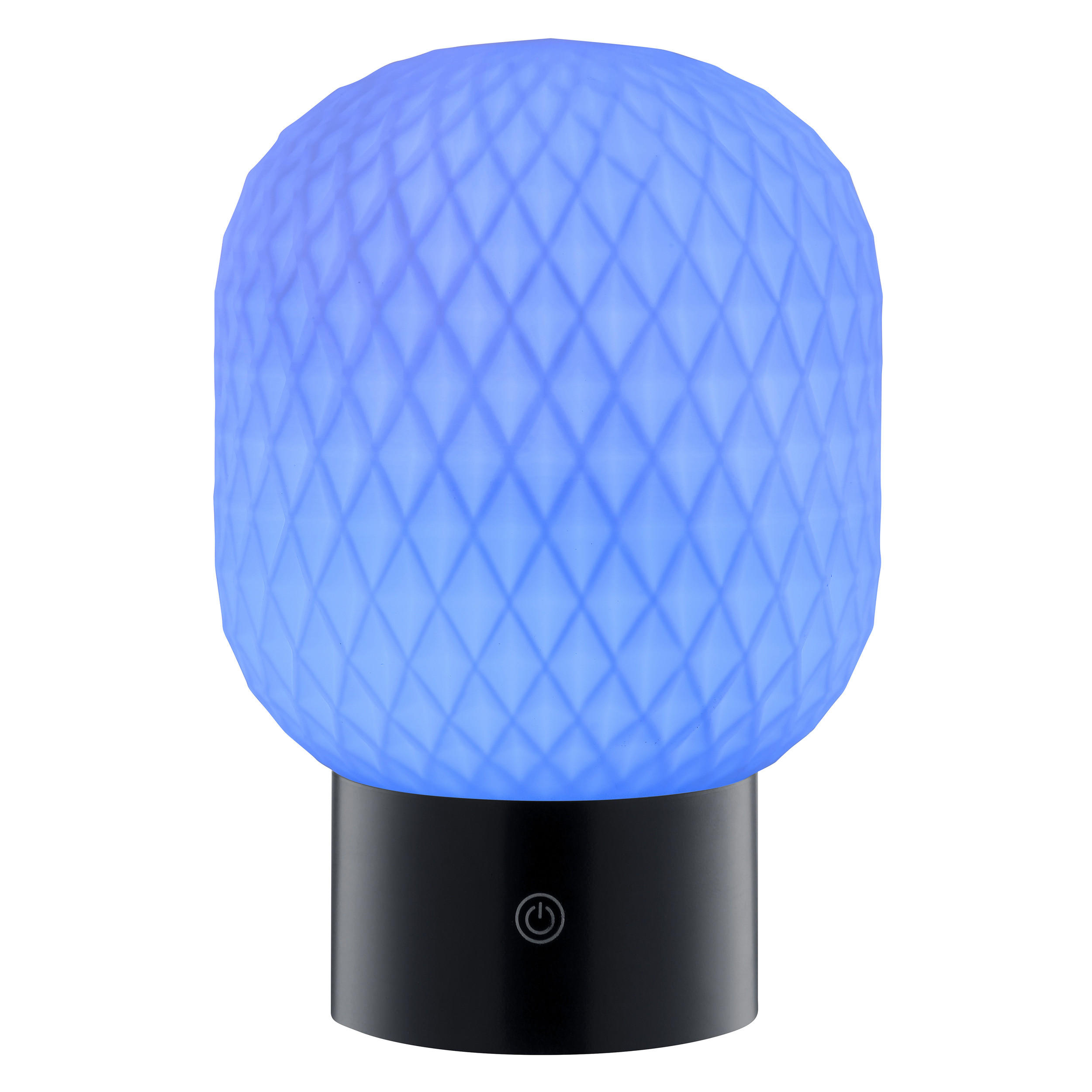 TISCHLEUCHTE Sarastro Weiß/Schwarz 13/13/20 cm - Multicolor, Glas (13/13/20cm) - Brilliant