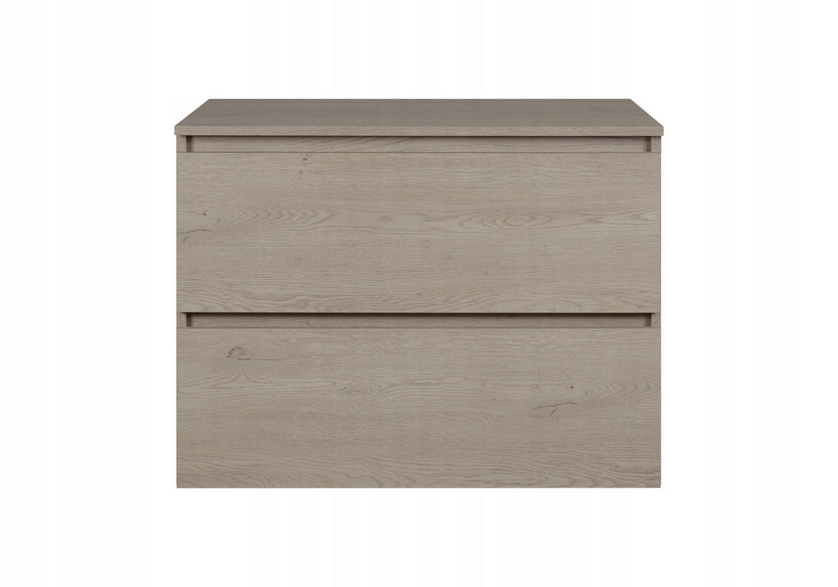 WASCHBECKUNTERSCHRANK SIMPLE 80cm mit Arbeitsplatte und einem Regal Eiche Dunkel - Wildeiche, Holz (80/62/46cm) - Rodan