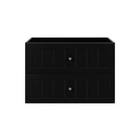WASCHTISCHUNTERSCHRANK im klassischen Stil, schwarz, 80 x 57 x 46 cm - Silberfarben/Schwarz, Holzwerkstoff (80/57/46cm) - 3XE LIVING
