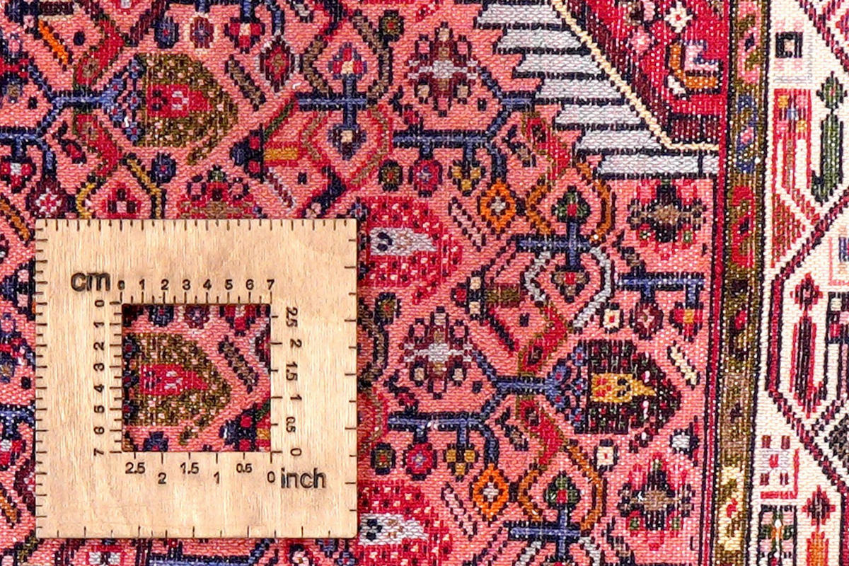 LÄUFER Orient handgeknüpft Assadabad Rot 203/80 cm Schurwolle - Rot, Textil (80/203cm) - Looma