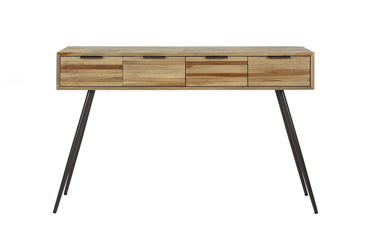 KONSOLENTISCH TICAR Holz - Schwarz/Braun, Holz (30/120/76cm) - KAWOLA