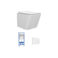 HÄNGE WC - 35.5 cm x 51.5 cm - keramik - weiß Clemona - Weiß, Keramik (35.5/34/51.5cm) - Vente-Unique