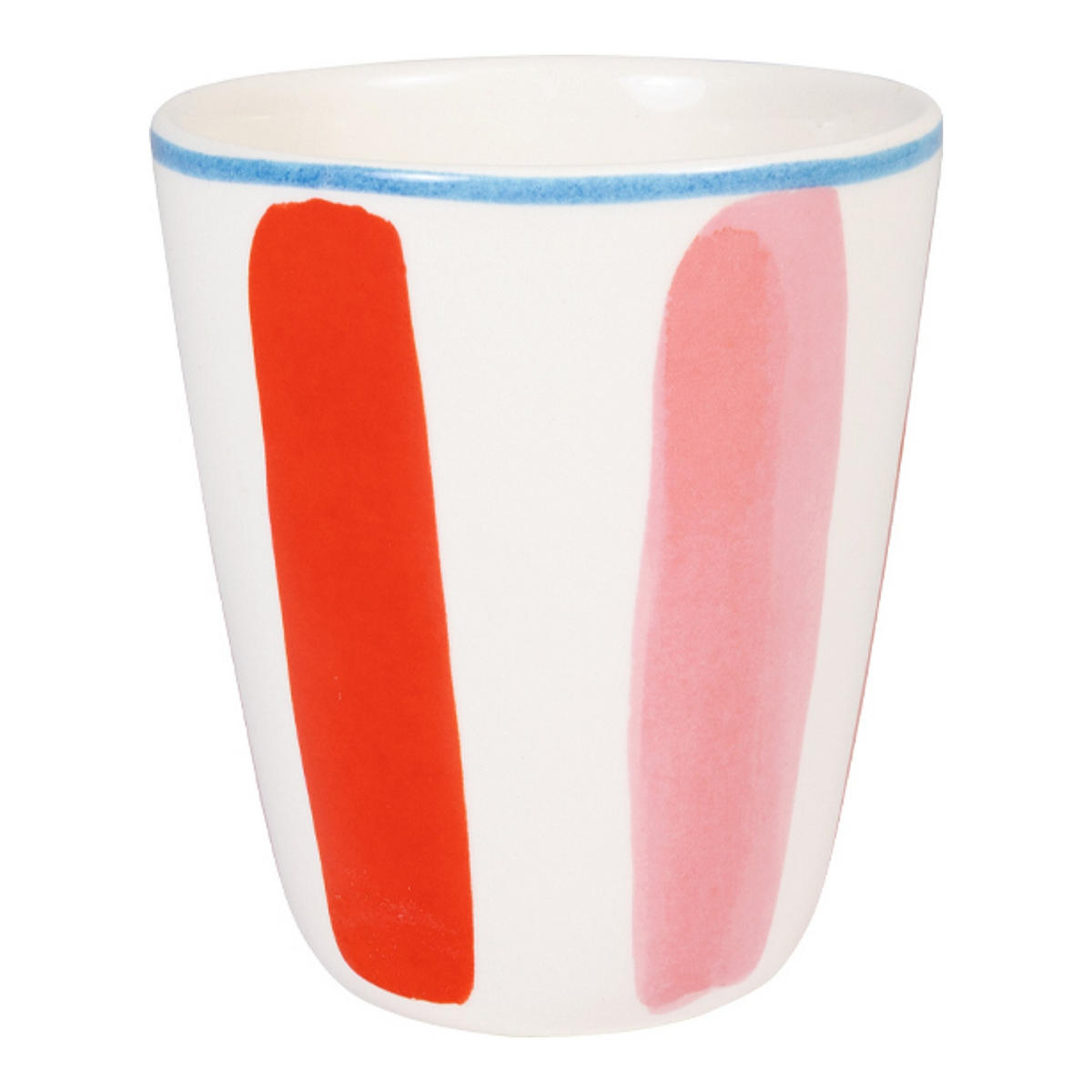 BECHER Streifen PR in Rot - 350 ml - Rot, Keramik (0.35L) - Blond Amsterdam