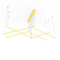 LED-HÄNGELEUCHTE - Gelb, Metall (200/100/120cm) - Lumicom