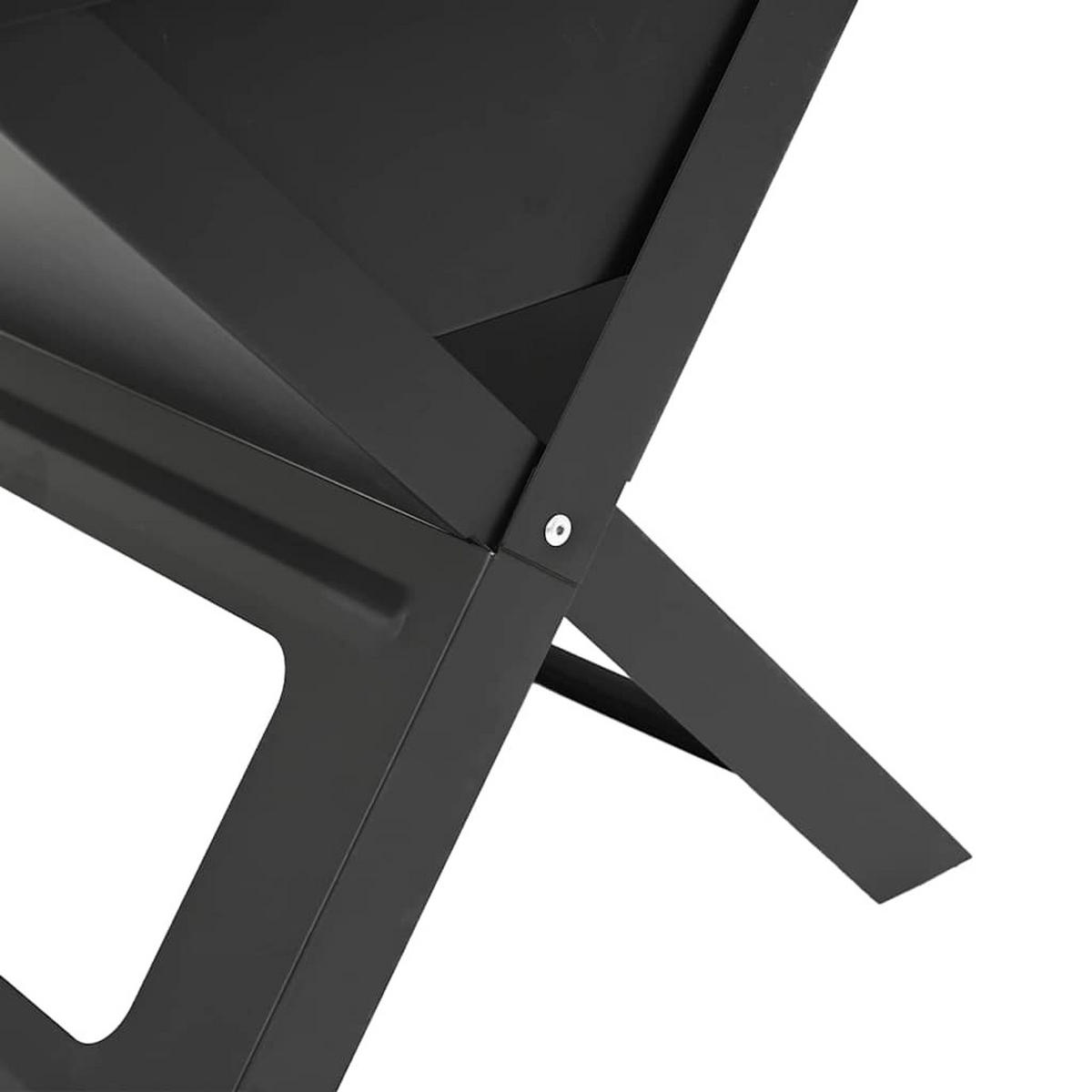 OUTDOOR-GRILL Schwarz 46/31/31 Cm Stahl - Schwarz, Metall (31/31/46cm) - vidaXL