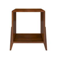 MASSIVHOLZNACHTTISCH Gdansk, Buche - lackiert, Nussbaumfarbe - Walnussfarben, Holz/Buchenholz (45/51/35cm) - Visby