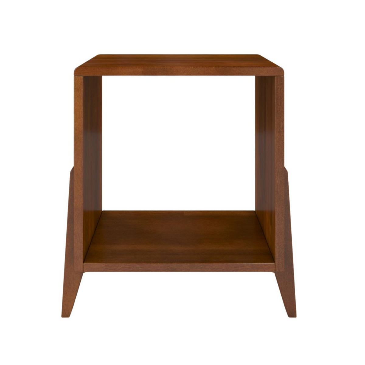 MASSIVHOLZNACHTTISCH Gdansk, Buche - lackiert, Nussbaumfarbe - Walnussfarben, Holz/Buchenholz (45/51/35cm) - Visby