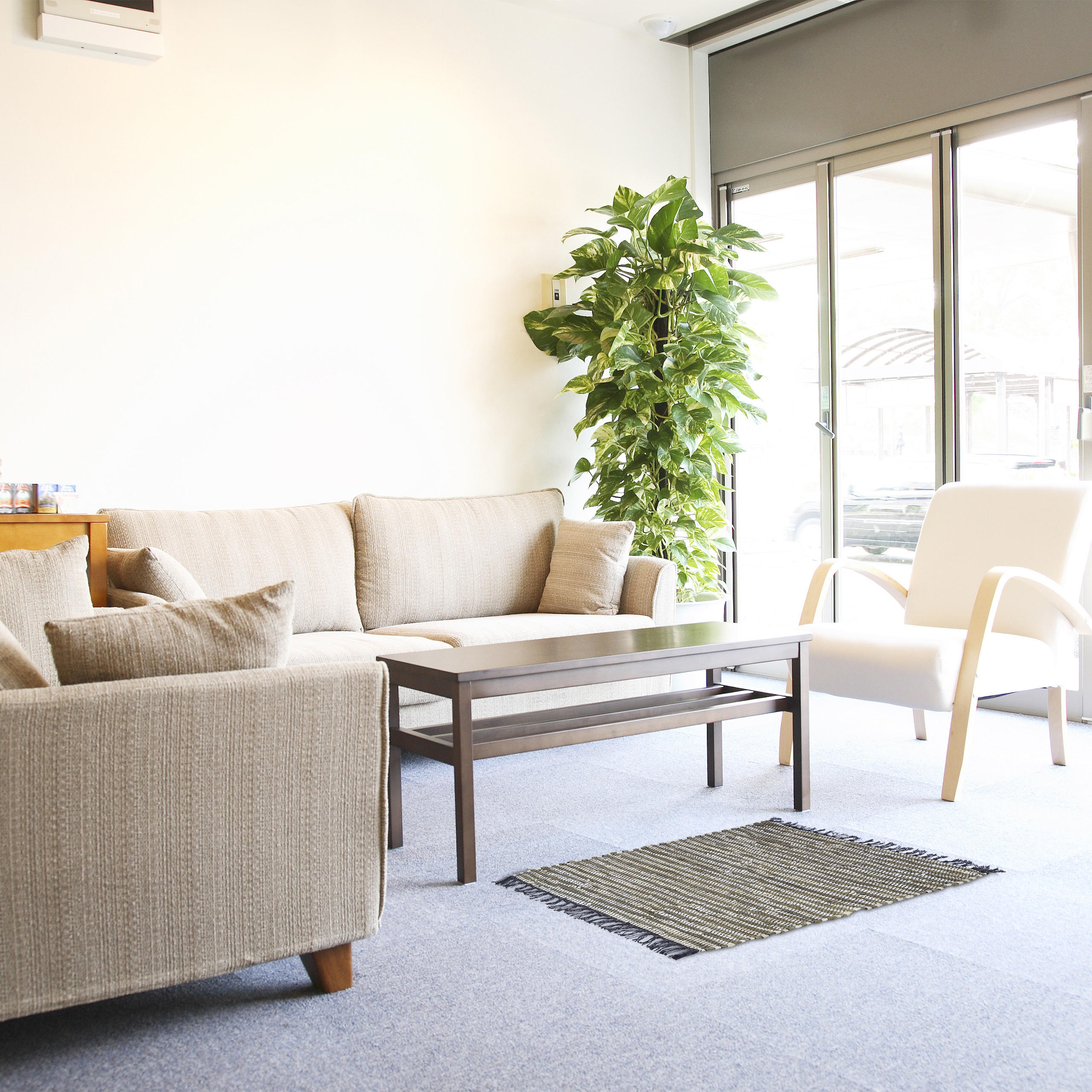 FLICKENTEPPICH - Beige/Grün, Leder/Textil (100/60cm) - Relaxdays