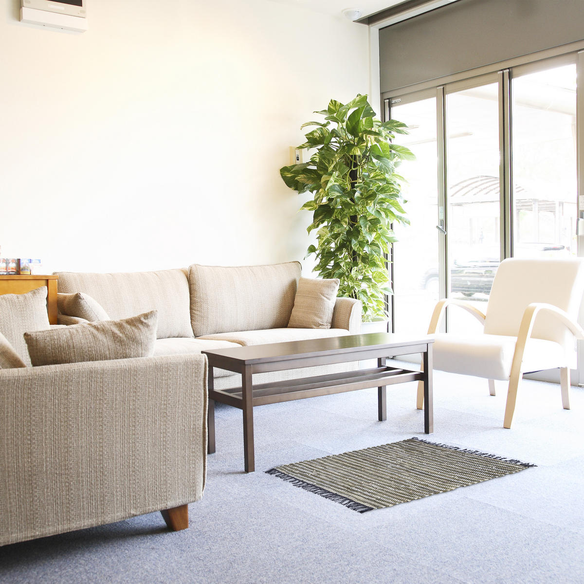 FLICKENTEPPICH - Beige/Grün, Leder/Textil (100/60cm) - Relaxdays