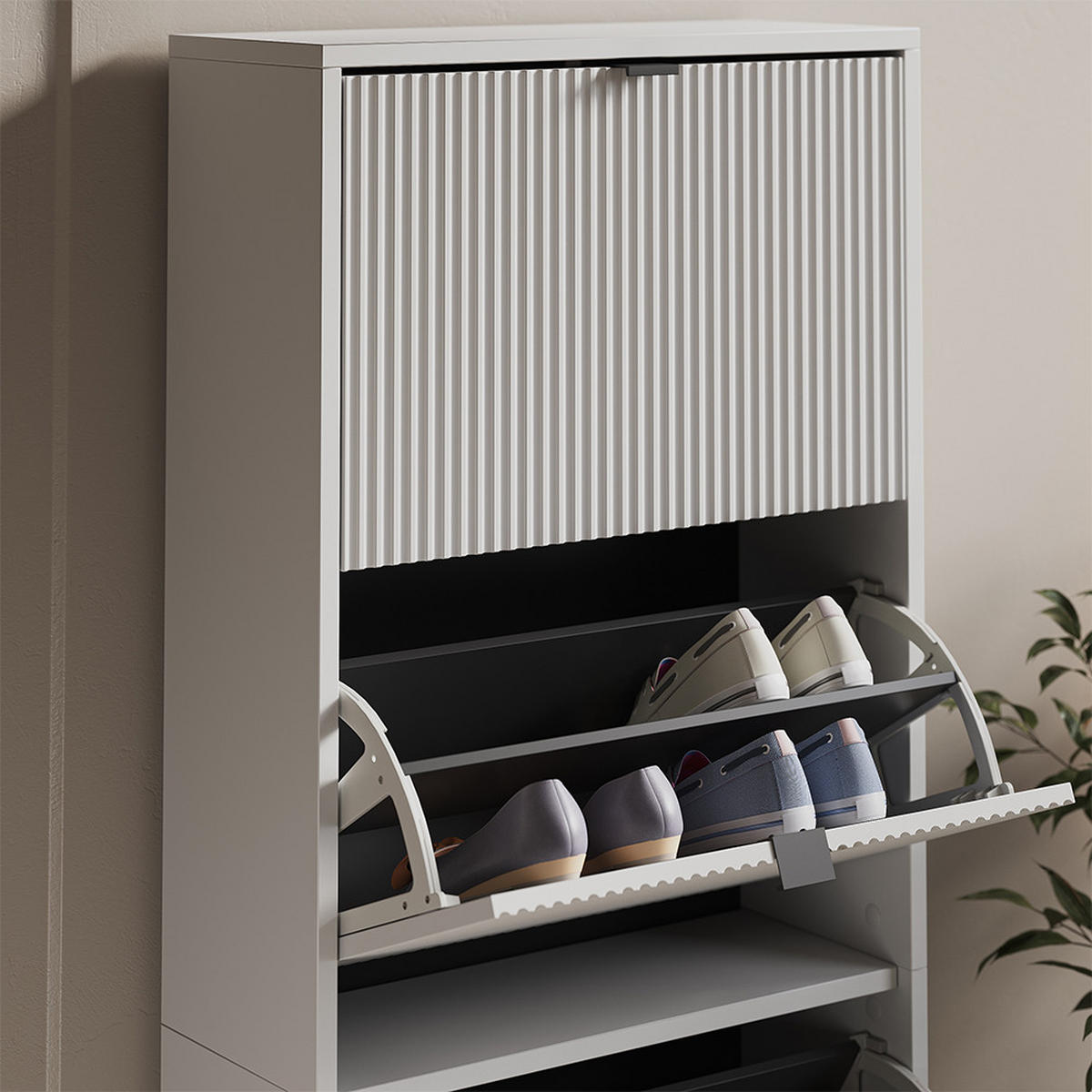 BOTNÍK NA BOTY Eliza Bílá - bílá, kompozitní dřevo (60/168/24cm) - Vicco