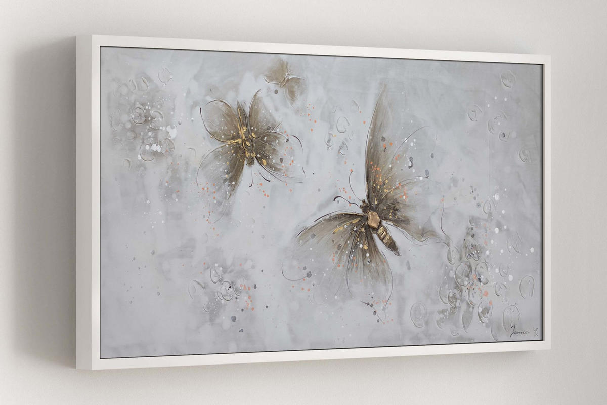 RUČNE MAĽOVANÝ AKRYLOVÝ OBRAZ 120/60 cm, hnedý, zvierací motív - hnedá, drevo/textil (120/60cm) - KUNSTLOFT