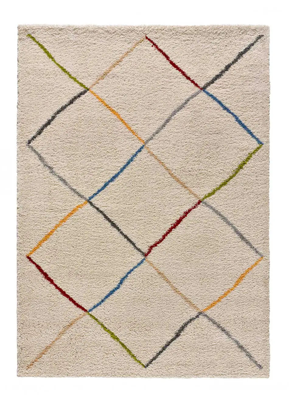 HOCHFLORTEPPICH Weiß Kasbah 190/280 cm - Multicolor/Weiß, Naturmaterialien/Textil (190/280cm) - Atticgo