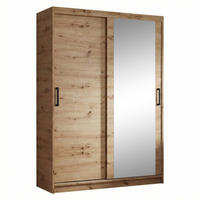 SCHWEBETÜRENSCHRANK Hela 120/205/60 2-türig eiche Artisan mit Spiegel - Eiche Artisan, Holzwerkstoff (120/205/60cm) - Beautysofa