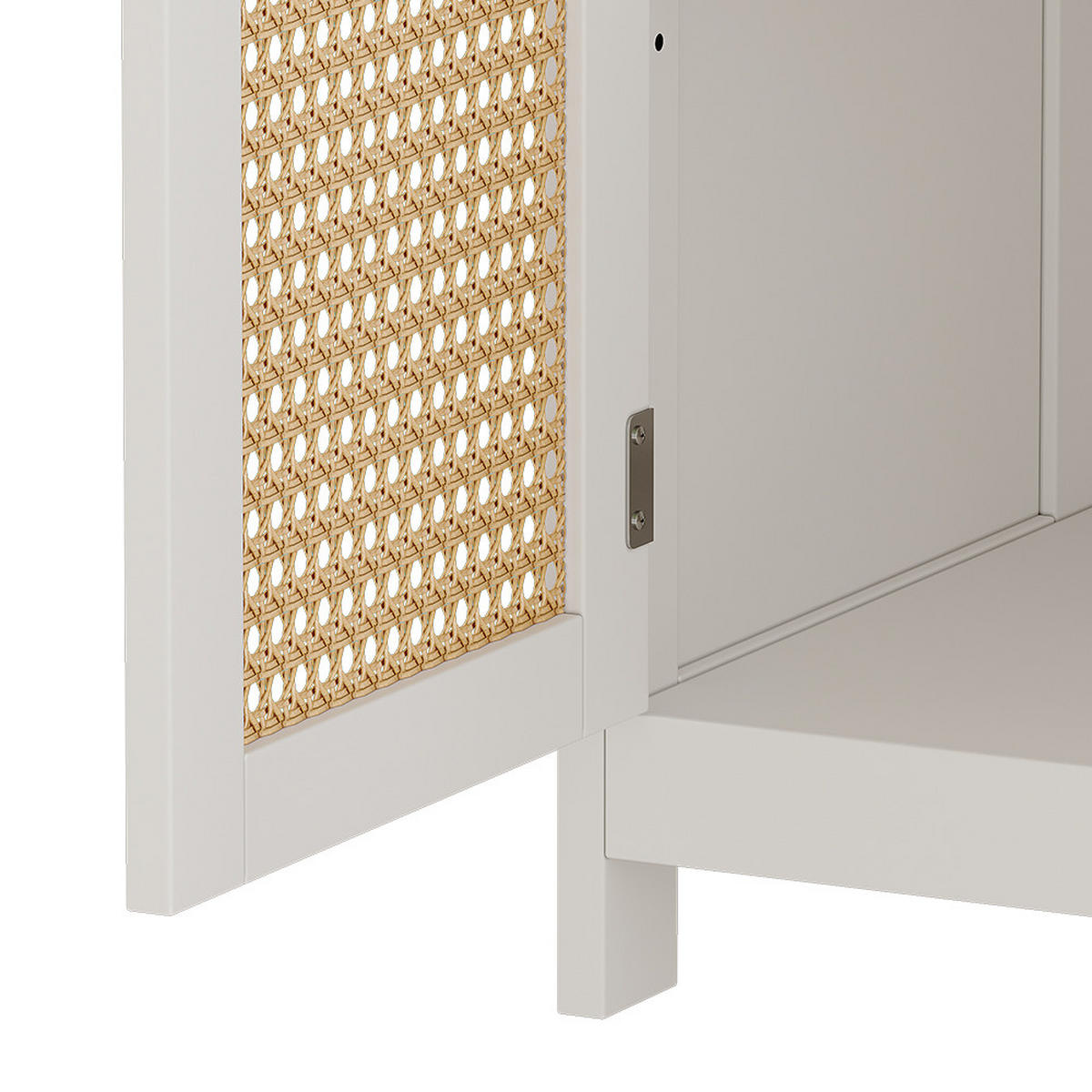 WASCHBECKENUNTERSCHRANK Rosario Weiß 60 x 60 cm mit 2 Türen und offenem Fach - Weiß, Holzwerkstoff (60/60/30cm) - Vicco