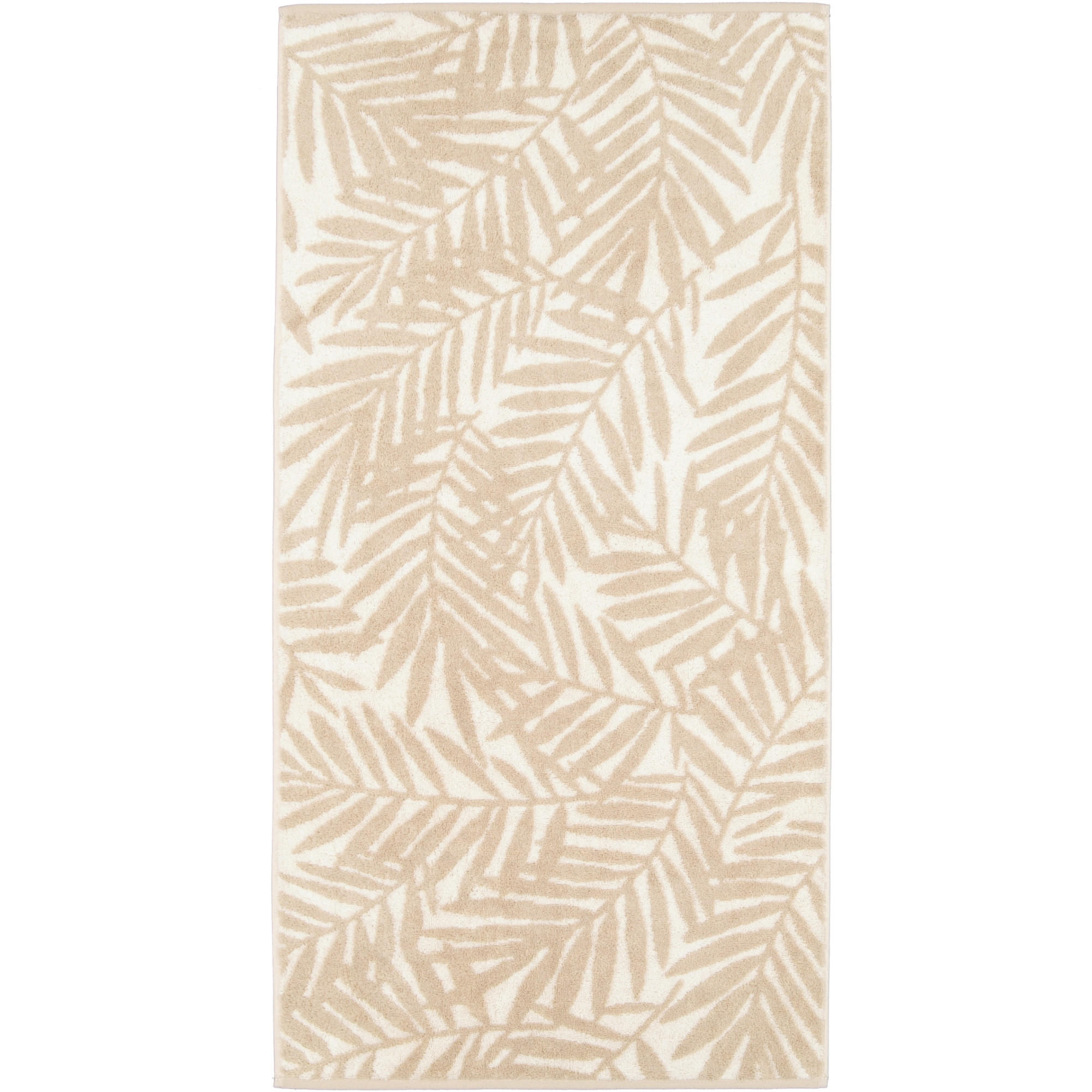 HANDTUCH MAISON BLÄTTER 6267 NATUR - 33 - Beige, Textil (50/100cm) - Cawoe