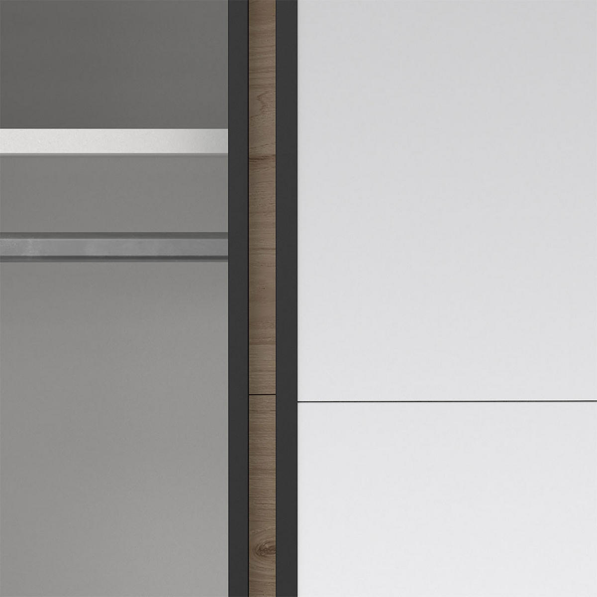 SCHIEBETÜRENSCHRANK, Bergamo, Eiche, Holzwerkstoff, 139 x 67 x 221 cm - Eichefarben, Holzwerkstoff (139/221/67cm) - ebuy24