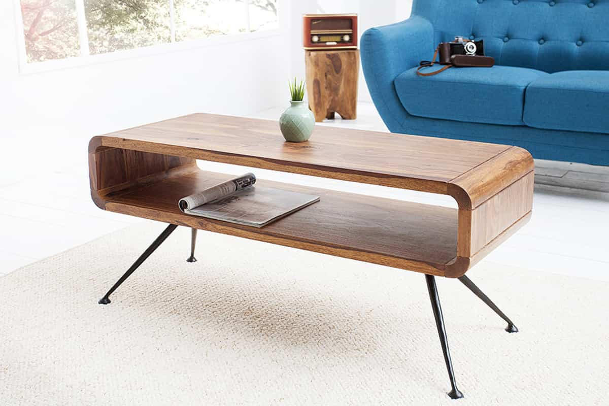 COUCHTISCH ALPHA Sheesham rechteckig Natur 100cm - Braun, Holz (40/100/45cm) - riess-ambiente
