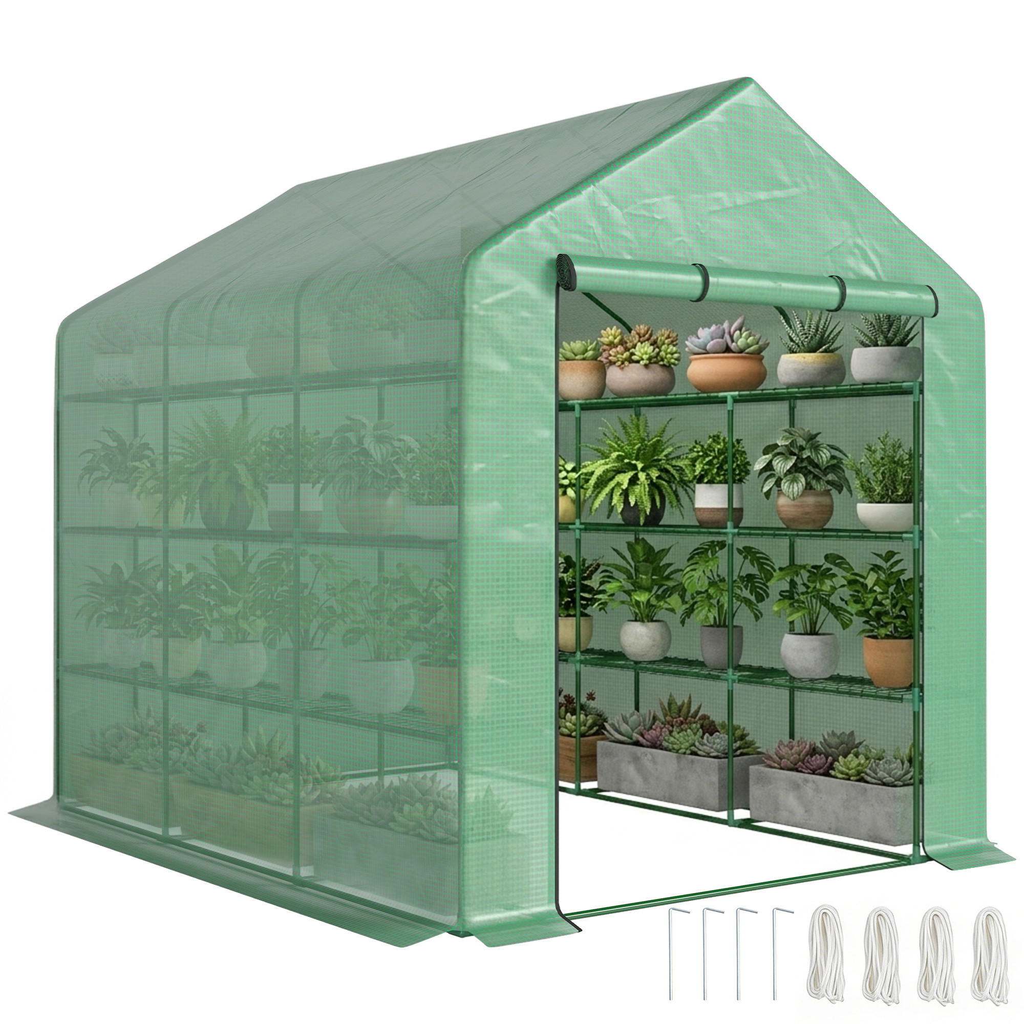 XXXLutz Gartengewächshaus Grün 457.2x533.4x619.76 cm