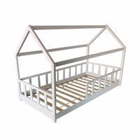 HAUSBETT KIWI mit Lattenrost / Hausbett 90x200 - Weiß - Weiß, Holz (90/200cm) - Weber Industries