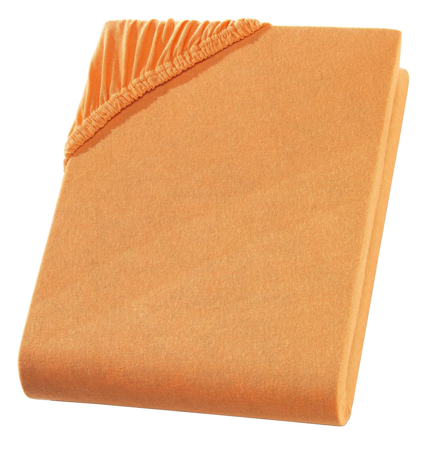 JERSEY-SPANNBETTLAKEN 90x200 cm aus 100% Baumwolle, Bettlaken Orange Uni - Orange, Textil (90/200cm) - Carpe Sonno