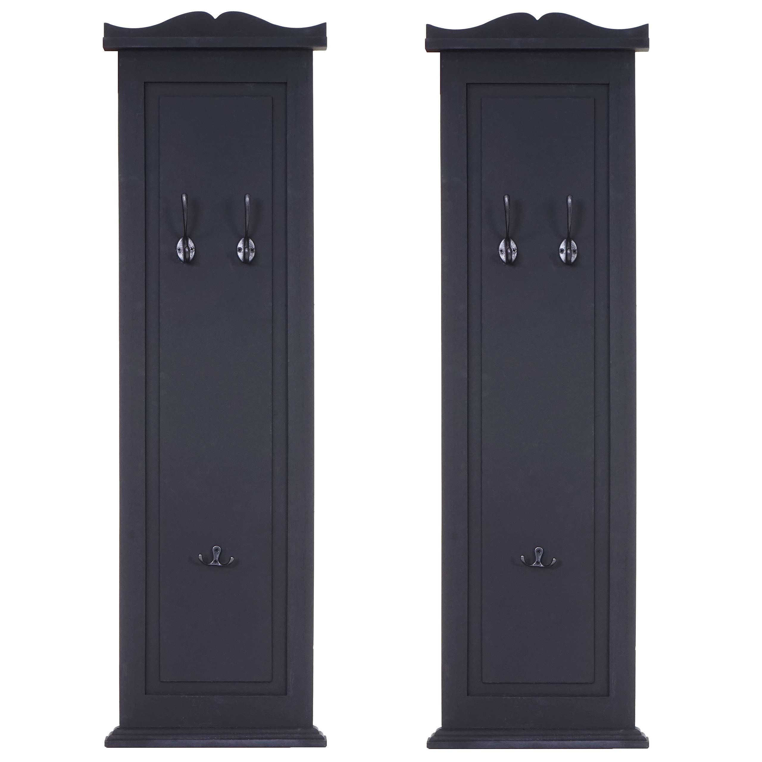 WANDGARDEROBE Grau 2er-Set - Grau, Holz (28/109/5cm) - MCW