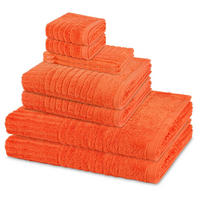 FROTTIERSET Carre 8-teilig - Orange, Textil (50/100cm) - Ross