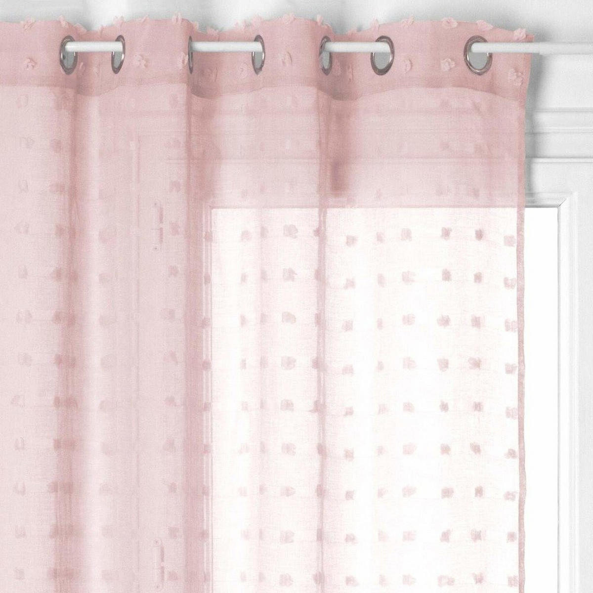 FERTIGVORHANG auf Rädern mit Jacquard-Muster 240/140/240 cm - Rosa, Textil (140/240/240cm) - Atmosphera Createur d´interieur