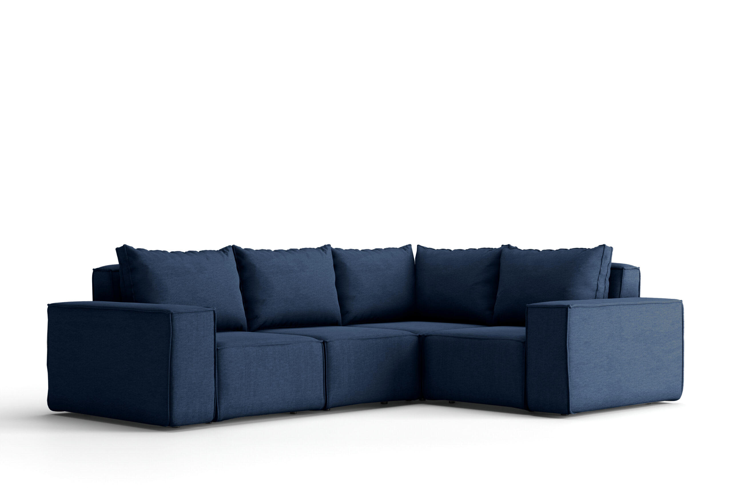 GARTENECKSOFA Für Den Garten SONNE Marineblau Links - Blau, Holz (246/73/181cm) - Kaiser Möbel