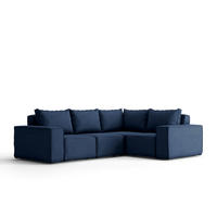 GARTENECKSOFA Für Den Garten SONNE Marineblau Links - Blau, Holz (246/73/181cm) - Kaiser Möbel
