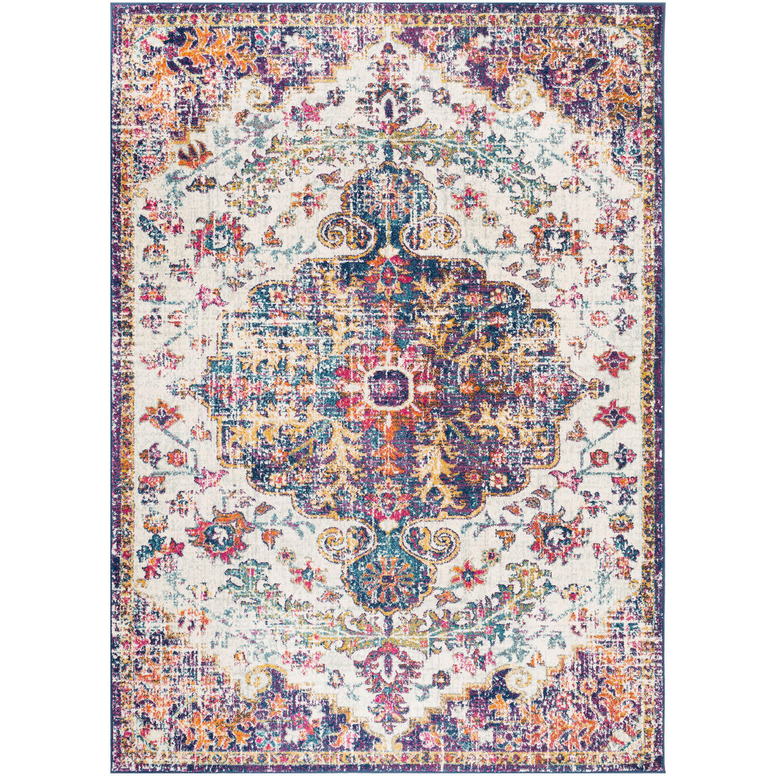 VINTAGE-TEPPICH 160/220 cm Mehrfarbig - Blau/Multicolor, Naturmaterialien/Textil (160/220cm) - LIVABLISS