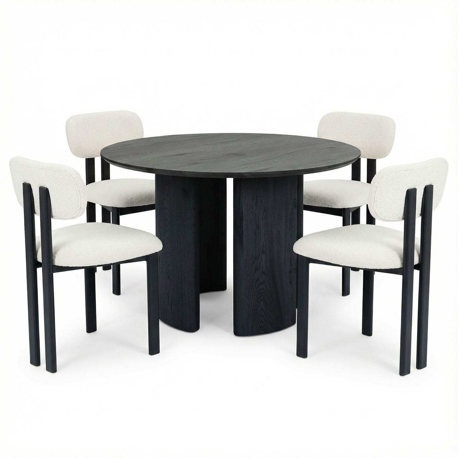 ESSGRUPPE ARVIKA FRANCA 5er Set schwarz - Schwarz, Holzwerkstoff - IDIMEX