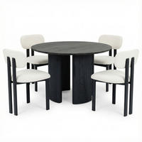 ESSGRUPPE ARVIKA FRANCA 5er Set schwarz - Schwarz, Holzwerkstoff - IDIMEX