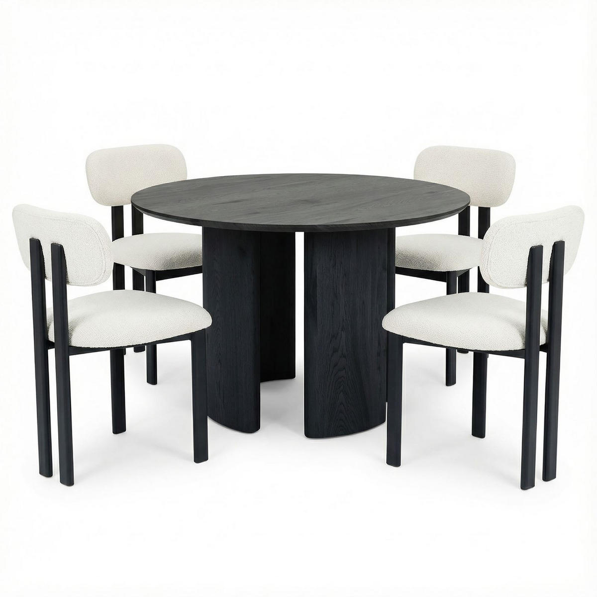 ESSGRUPPE ARVIKA FRANCA 5er Set schwarz - Schwarz, Holzwerkstoff - IDIMEX