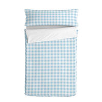 NORDIC-SACK vichy 105x200 cm ohne füllung blau - Blau, Textil (105/200cm) - Happy Friday