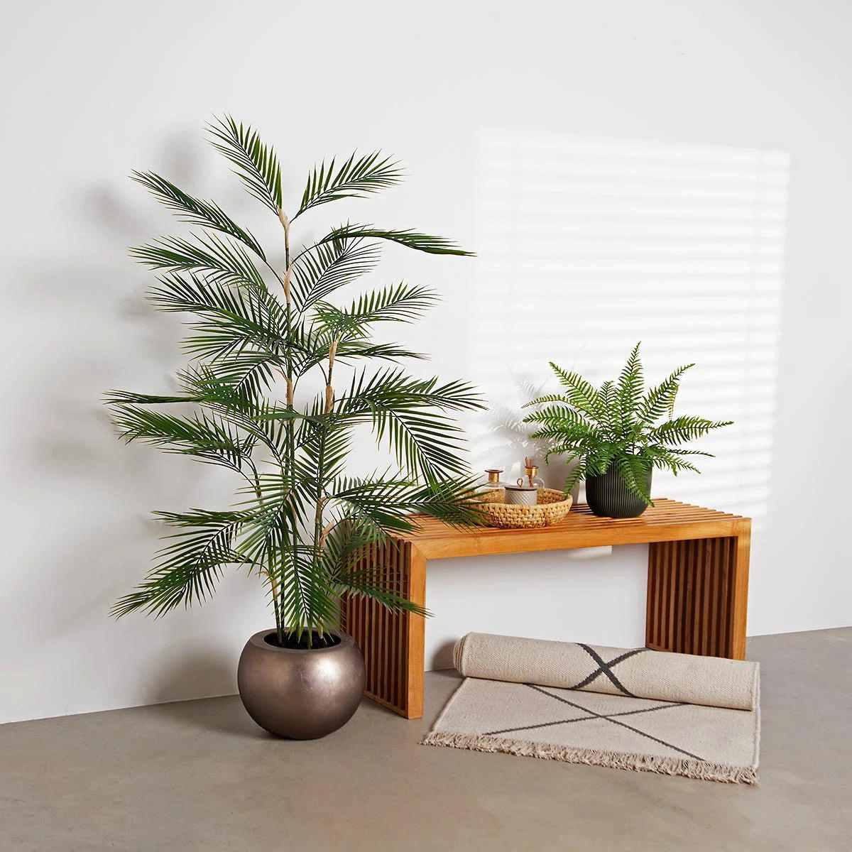 PALMEN Künstliche Bergpalme - Nolte 140 cm - Grün, Kunststoff (140cm) - aplanta