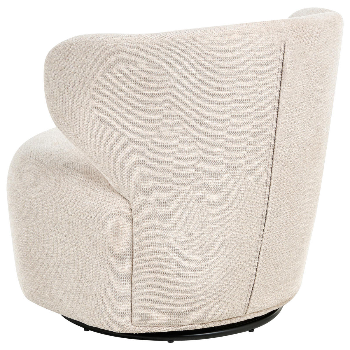 DREHSESSEL Stoff Beige Alvdal - Beige, Textil (74/73/79cm) - Beliani