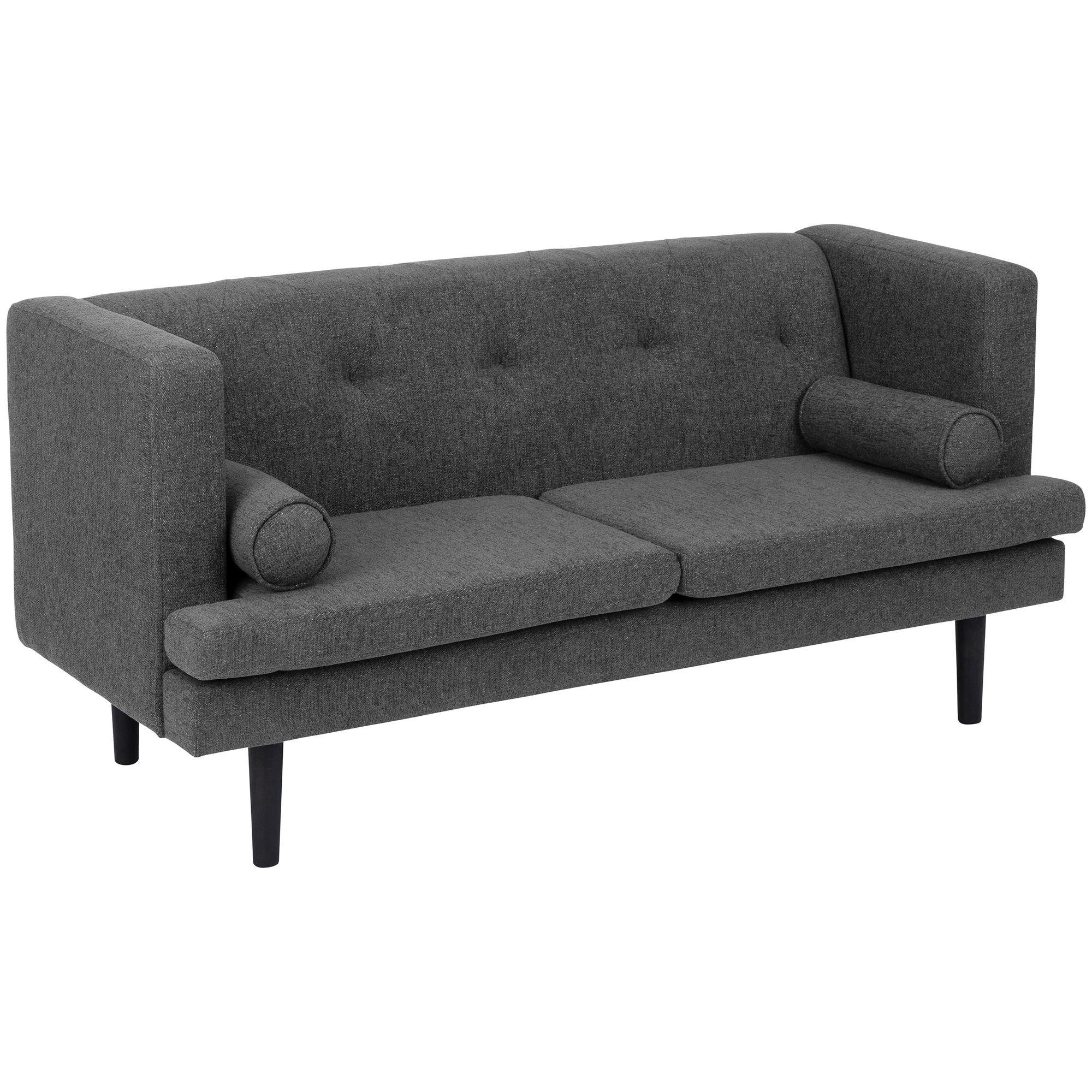 KINDERSOFA 2-Sitzer Keavy Flachgewebe anthrazit - Anthrazit, Kunststoff (102/57/34cm) - 58aufmkessel