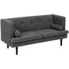 KINDERSOFA 2-Sitzer Keavy Flachgewebe anthrazit - Anthrazit, Kunststoff (102/57/34cm) - 58aufmkessel