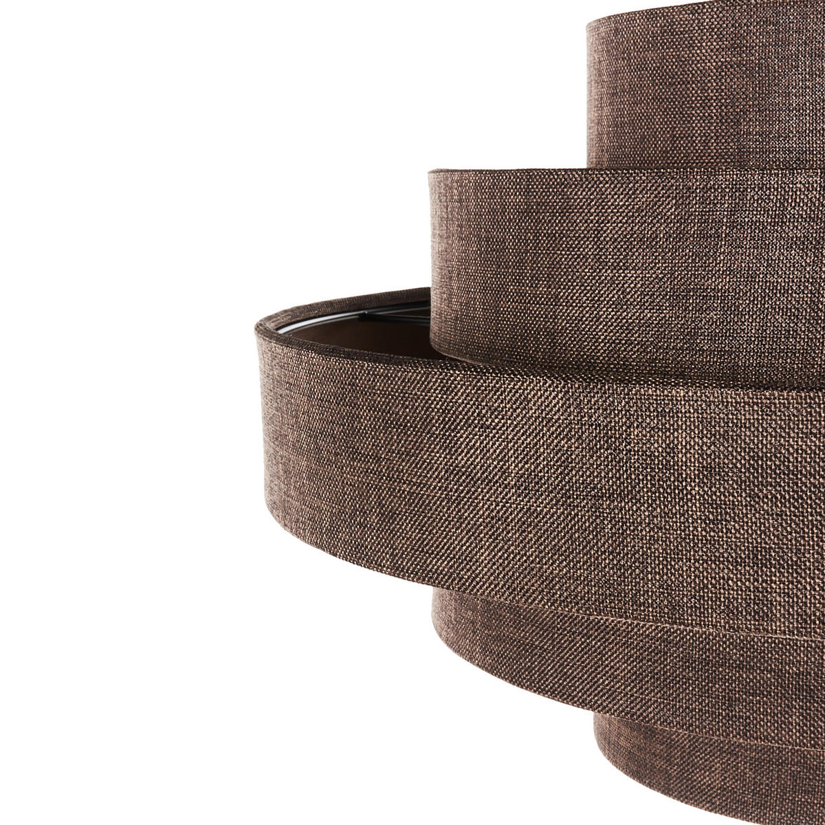 DECKENLAMPE Braun Erebato - Braun, Textil (40/40/22cm) - Beliani