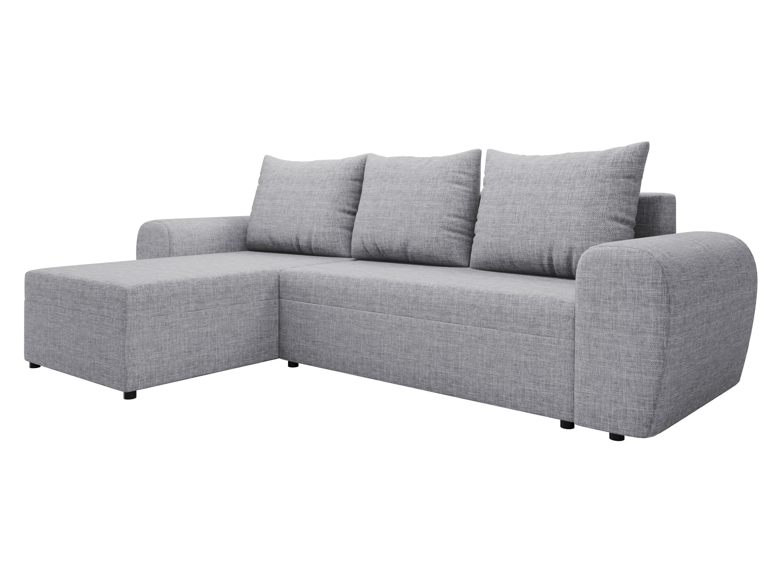 ECKSOFA Mader - Hellgrau/Schwarz, Holz/Kunststoff (260/140cm) - MIRJAN24