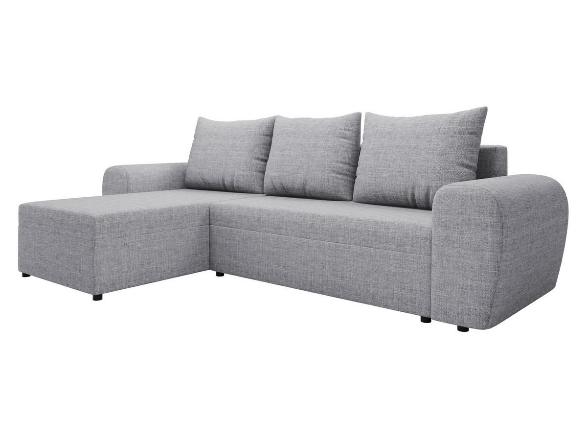 ECKSOFA Mader - Hellgrau/Schwarz, Holz/Kunststoff (260/140cm) - MIRJAN24