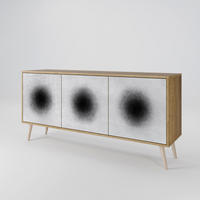 SIDEBOARD BLACK HOLE, Eicheneffekt, 164,5x42x77,5 cm, 3 Türen - Eichefarben/Buchefarben, Holzwerkstoff/Buchenholz (164.5/77.5/42cm) - SpaceRebels