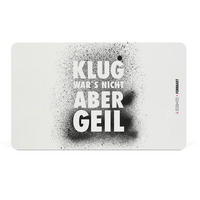 SCHNEIDEBRETT Klug wars nicht aus Kunststoff in Schwarz/Weiß - Schwarz, Kunststoff (14.3/23.3cm) - Sonstige