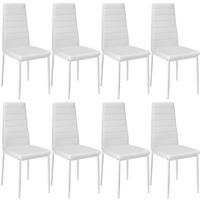 ESSZIMMERSTUHL 8er Set Thomas 41 x 45 x 98 5 cm weiß - Weiß, Textil (48/98.5/45cm) - tectake