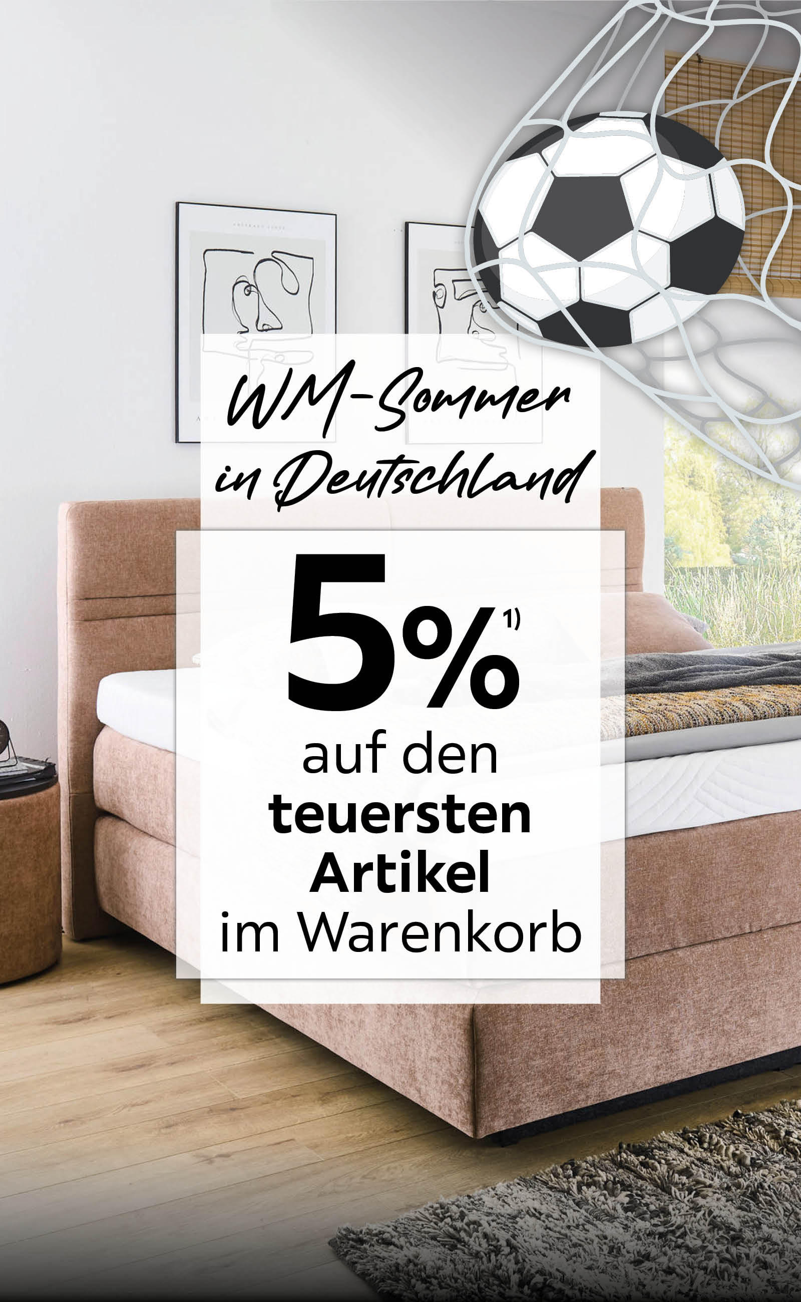 WM-Sommer in Deutschland: 5% auf den teuersten Artikel im Warenkorb