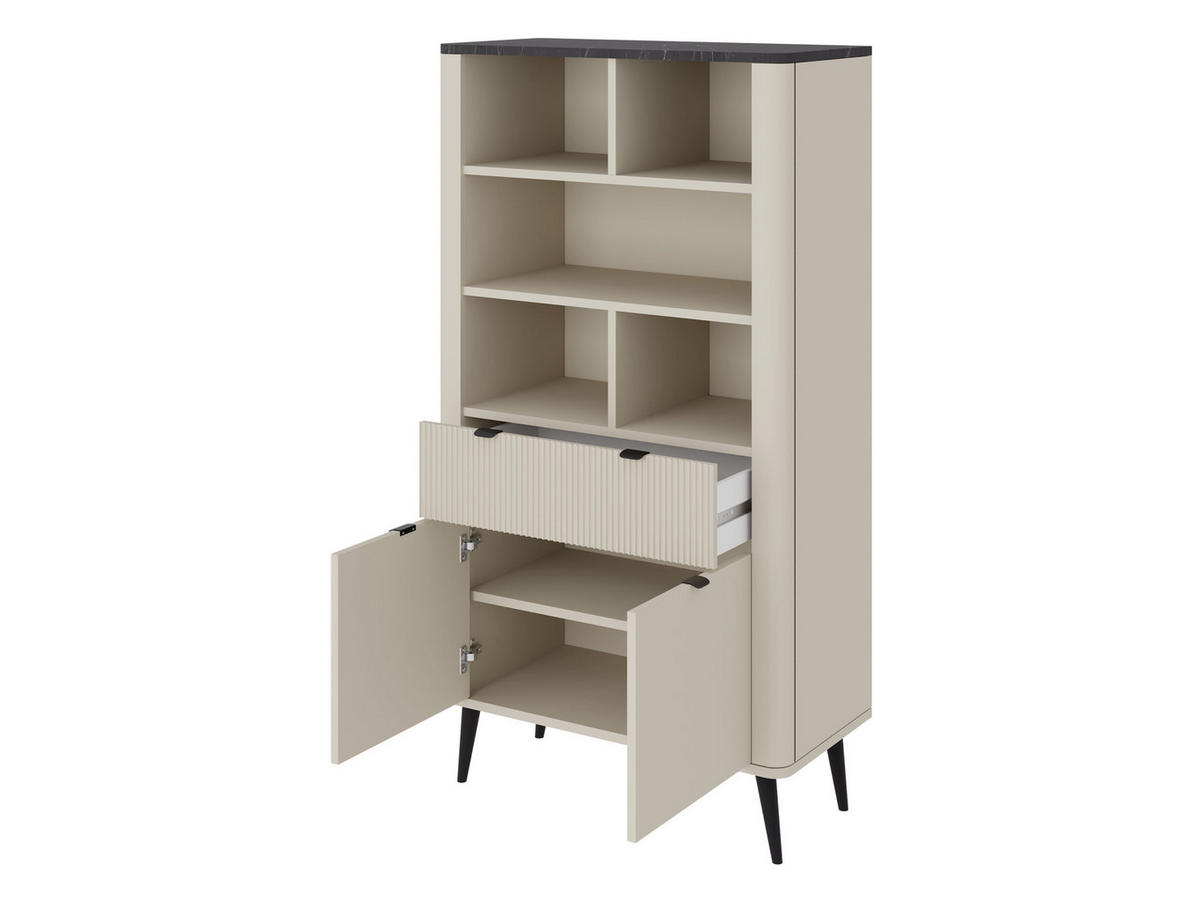 REGAL Marly 1S2D RE05 - Kaschmir/Goldfarben, Holzwerkstoff/Metall (90/163/40cm) - MIRJAN24