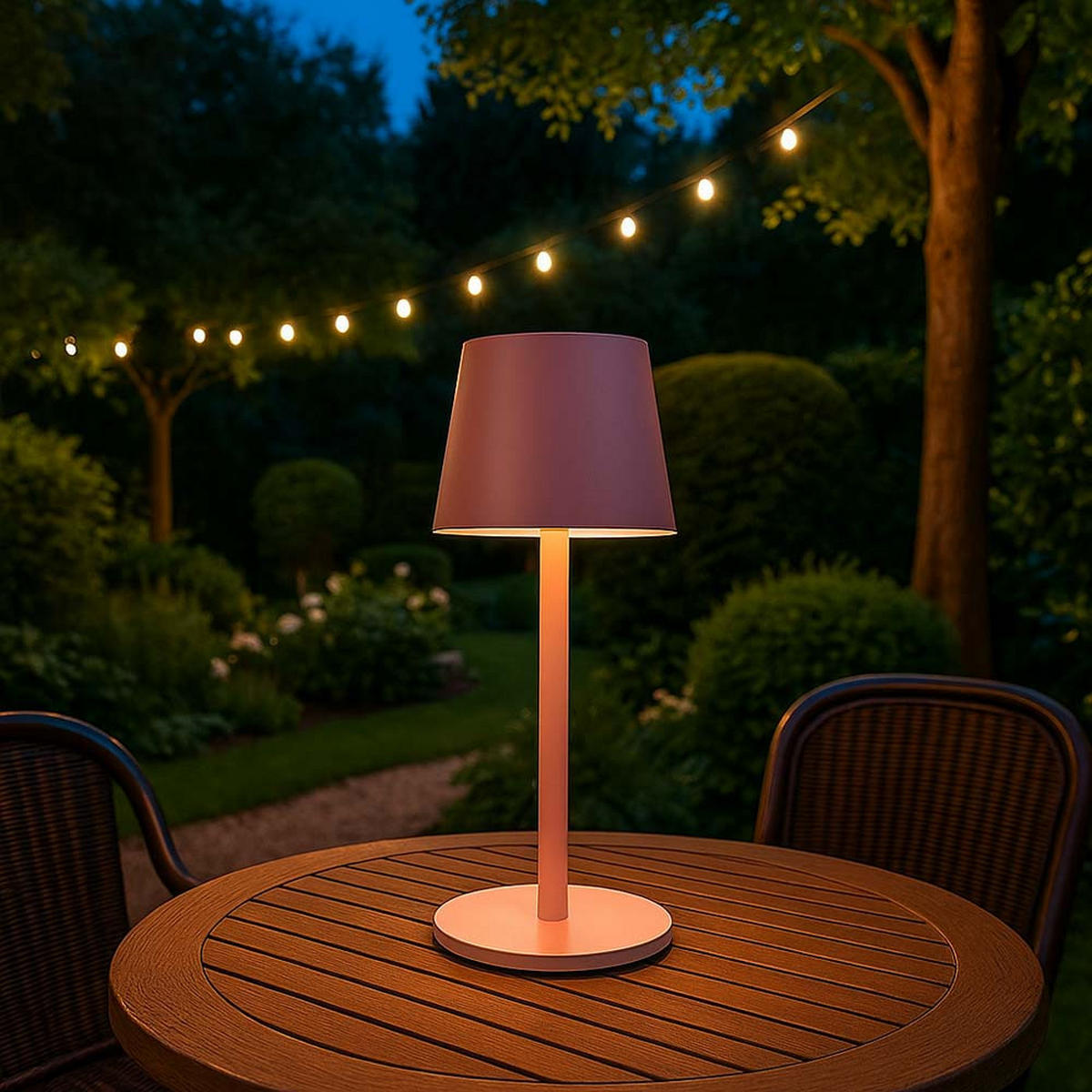 LED TISCHLEUCHTE Metall Rosa - Rosa, Metall (8.5/8.5/28cm) - Globo Lighting