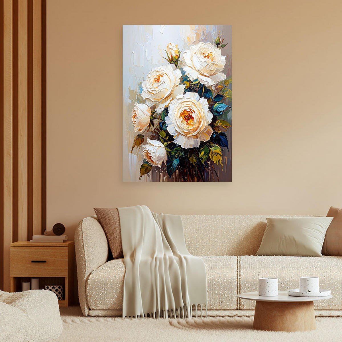 LEINWANDBILD Blumen 30x45cm - Grau, Textil (30/45cm) - Feeby