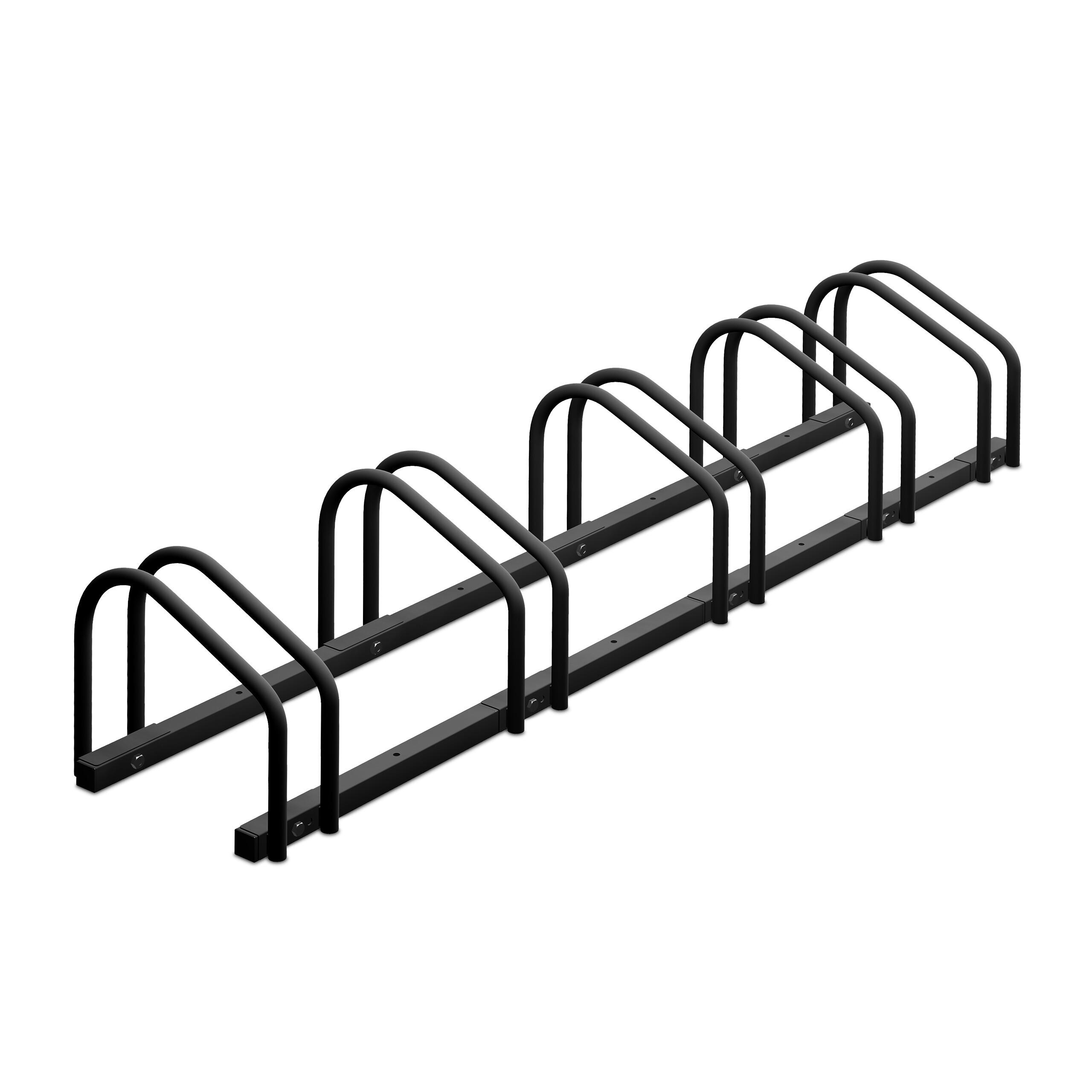 FAHRRADSTÄNDER Anthrazit für 5 Fahrräder Stahl - Anthrazit, Metall (130/27/33cm) - Relaxdays